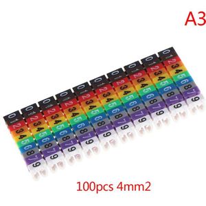 100Pcs/150Pcs Kabel Markers Kleurrijke C-Type Marker Aantal Label Label Voor 2-3Mm draad Opvallend En Te Identificeren