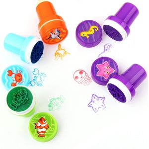 10 Stks/set Kinderen Speelgoed Postzegels Cartoon Dieren Fruit Kids Seal Voor Scrapbooking Stamper Diy Cartoon Stamper Speelgoed M0052