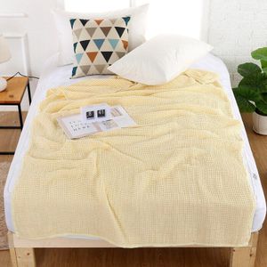 Plaid Katoenen Deken Voor Bed Japan Wafel Plaid Gooi Deken Op De Bank Zomer Handdoek Quilt Bed Cover Sprei Beddengoed