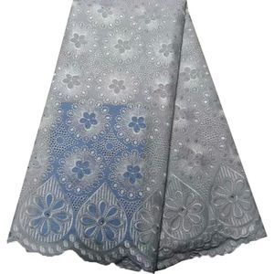 Royal Blue Pure Cotton Voile Kant In Zwitserland Afrikaanse Droge Kant Stof 2022 Nigeriaanse Voor Bruiloft YPL11332