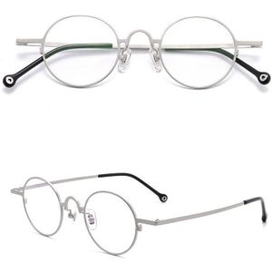 Pure Titanium Recept Brilmontuur Vintage Ronde Mannen Bijziendheid Optische Brillen Frames Leesbril Voor Vrouwen
