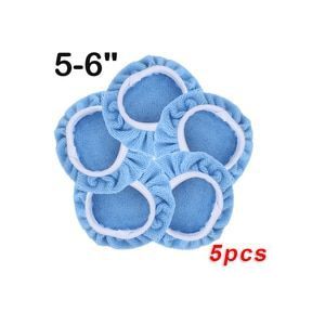 5 Pcs Microfiber Polijsten Pad Cover Waxen Pad Motorkap Buffing Pad Cover 5-10Inch Voor Polising Gereedschap Accessoires