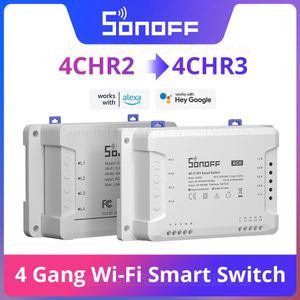 Itead Sonoff 4CH R2 Smart Wifi Schakelaar 4 Bende Smart Home Afstandsbediening Lichtschakelaar Werkt Met Alexa Google Thuis ewelink App