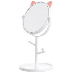 Desktop Vouwen Spiegel Vierkante Compact Make-Up Ijdelheid Staande Kat Oor Sieraden Doos Slaapzaal Kleurrijke Cosmetische Spiegel