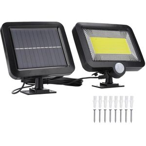 100 Led Solar Light Outdoor Solar Lamp Pir Motion Sensor Wandlamp Waterdichte Zonne-energie Zonlicht Voor Tuin Decoratie