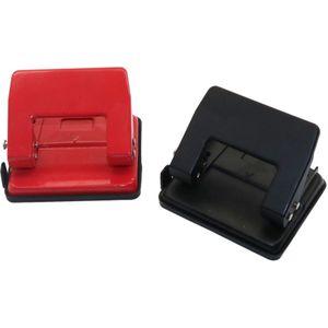 Product Medium Dubbele Perforator Black &amp; Red Metal Abs Handleiding Ponsen Document Binding Tool School Kantoorbenodigdheden