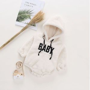 Leuke Baby Pasgeboren Baby Prinses Meisje Kleding Lange Mouwen Hoddies Warm Katoenen Romper Kleding Herfst Winter Dragen 0-18M