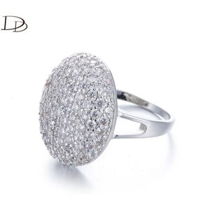 Bella Wedding Engagement Rings Voor Vrouwen Zilver Kleur Aaa Strass Sieraden Accessoires Punk Bague Dd043