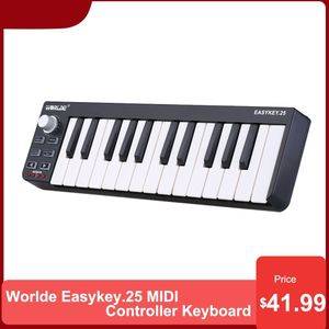 Wereldje Easykey.25 Draagbare Midi Controller Midi Keyboard Mini 25-Key Usb Midi Controller Midi Keyboard Elektrische Piano