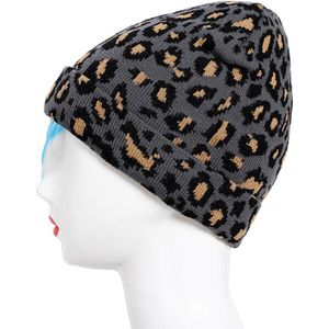 Vrouwen Party Soft Stretch Dikke Outdoor Warm Daily Hoofddeksels Casual Mode Volwassenen Luipaard Print Beanie Cap Herfst Winter Muts