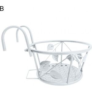 Opknoping Reling Planter Zwart Ijzeren Bloempot Houder Plant Houder Voor Indoor Outdoor Balkon Patio Gebruik