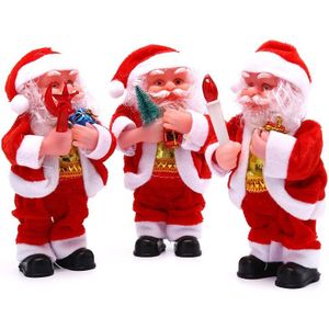 1Pc Kerstman 17Cm Elektrische Zingen Kerstman Speelgoed Pop Met Muziek Home Decor Kerstcadeaus