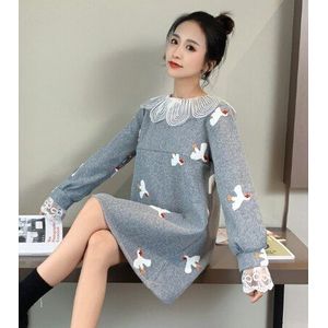 Herfst Winter Wollen Moederschap Verpleging Hoodies Losse Trui Kleding Voor Zwangere Vrouwen Zwangerschap Kant Kraag Borstvoeding Tops