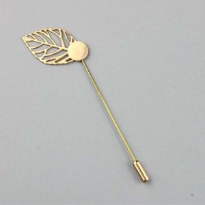 Goedkope 50 stks/partij bladgoud Plated Koperen Hoed Broches pins Stick broche revers pin base voor vrouwen mannen Diy Sieraden bevindingen Sieraden