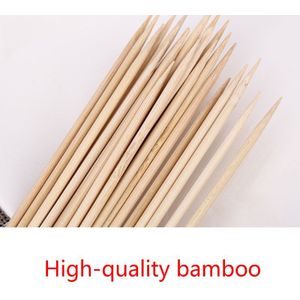 50 Stuks Bamboe Spiesjes Barbecue Bbq Kebab Sticks Party Buffet Eten Wegwerp Pick