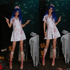 Spoof Verpleegkundige Jurken Halloween Cosplay Kostuum Party Stage Bloody Devil Jurk Past Bloody Nurse Kostuum