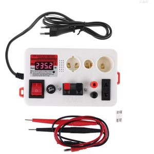 Led Lamp Licht Voltage Power Quick Fast Tester Voor E27 B22 E14 Lamp Licht Test Box Met Geluid alarm Eu Plug