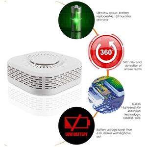 Rookmelder, Koolmonoxide Sensor, Geluid En Licht Alarm 110db, Gebruikt Met Tuya, en Keuken Monitoring Veiligheid Alarm
