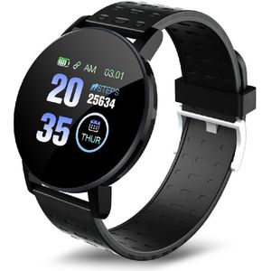 119 Plus Bluetooth Smart Watch Blood Pressure Heart Rate Waterproof Sport Round Smartwatch Women Watch Tracker For Android IOS