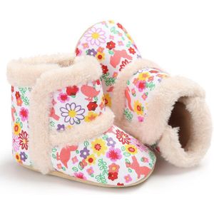 Katoen Stof Winter Snowboots Baby Schoenen Laarzen Meisjes Baby Peuters Pasgeboren Zachte Pluche Fleece Warme Schoenen Voor Meisjes BS059