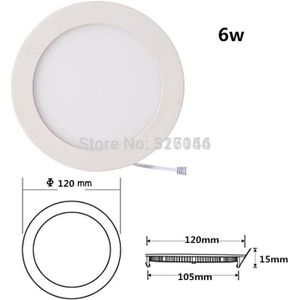 1 Pcs High Power Bright Led Panel Light 6W 540LM Ronde Vierkante Vorm AC85-265V Ulthra Dunne