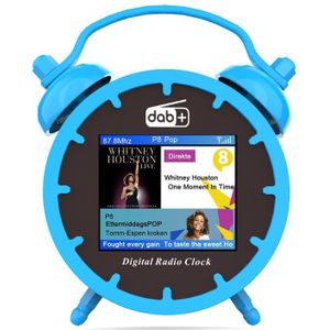 Dab/Dab + Radio Kleurrijke Display Fm Radio Ontvanger Bluetooth Muziekspeler Ondersteuning Tf Card Aux Dual Wekker snooze Functie