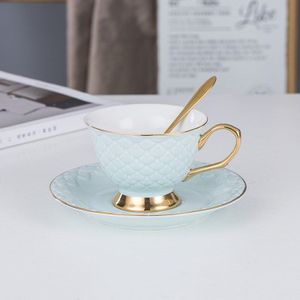 200Ml Keramische Kopje Koffie Schotel Set Met Lepel Mode Creatieve Liefhebbers Porselein Afternoon Tea Cups Suite Ontbijt Melk Mok