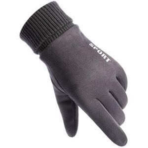 Mannen Winter Touchscreen Handschoenen Mannen Plus Fluwelen Dikker Rijden Warme Handschoenen Suède Antislip Ski Rijden Sport handschoenen H77