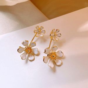 Korea Stijl Meisje Oorbellen Bloemen Eenvoudige Persoonlijkheid Oorbel Jassen Voor Vrouwen Mode-sieraden Accessoires