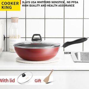 COOKER King - C32E - Wokpan - 32 cm - Anti-aanbak - Geschikt voor Inductie