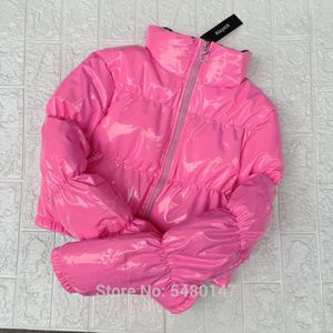 Atxyxta Cropped Puffer Jas Bubble Jas Winter Parka Vrouwen Mode Kleding Zwart Rood Roze