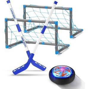 Oplaadbare Ijshockey Stok Set Mini Schorsing Bal 2 Doelen Voor Kinderen Indoor Game Sport Training Speelgoed