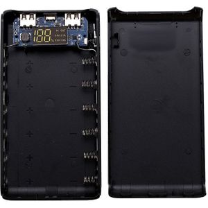 (Geen Batterij) dual Usb Output 6X18650 Batterij Diy Power Bank Box Holder Case Voor Mobiele Telefoon Tablet Pc