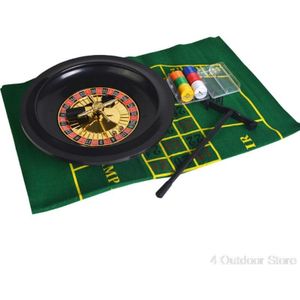 10 Inch Roulette Spel Set Casino Roulette Met Tafelkleed Poker Chips Voor Bar Ktv Party Borad Game S25 20