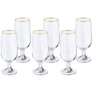 Gold Inlay Rand Goblet Glas Cup Vervaardigd Wijn Glas Champagne Vodka Glazen Water Drinken Sap Cup Voor Huis Bar Bruiloft diner