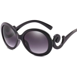 Vintage Ovale Zonnebril Vrouwen Zonnebril Vrouwelijke Shades Kleine Zwarte Lens Bril UV400 Mode Brillen