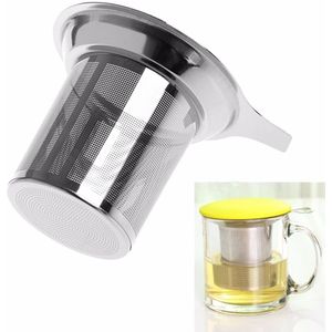 1 st Chic Rvs Mesh Thee-ei Metalen Cup Zeef Thee Blad Filter Zeef
