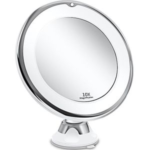 3 kleuren Verlichte 10X Vergrootglas LED make up spiegel met licht flexible mirror makeup Spiegel met led verlichting Spiegel Met Licht VIP vergrootspiegel