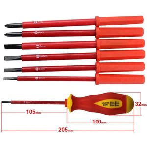 Geïsoleerde Schroevendraaier Set 7 Stuk 1000V Hoogspanning Geïsoleerde Elektricien Handje Opening Repair Precision Tool Set