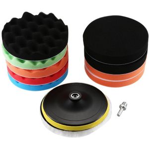 11Pcs 7 Inch 180Mm Raster Spons Buffer Polijsten Pad Kit Voor Auto Polijstmachine Uk