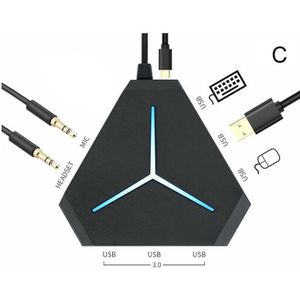 Driehoek Usb 3.0 Hub Splitter Abs Multi Port Multi Hab Expander 4 Poorten Hub Voor Laptop Usb C Hub Usb 3.0 Hub