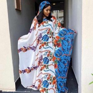 African Dresses For Women Coloful Striped Chiffon Abaya Dress With Hood Plus Size Maxi Long Dress Gowns With Long Inner Wear