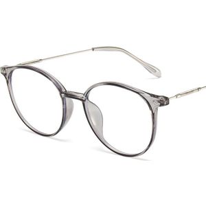 2022 Ovale Brilmontuur Retro Licht Meter Nagel Anti Blauw Licht Bril Vrouwen Veelzijdige Temperament Flat Licht Glazen