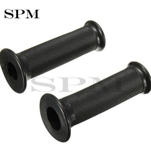 2Pcs Universal Zwart Rubber Motorcycle Stuur Hand Grips 22Mm