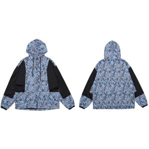 Gonthwid Bandana Paisley Patroon Kleur Blok Patchwork Hooded Jassen Streetwear Hip Hop Harajuku Casual Rits Jassen Uitloper