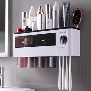 Wandgemonteerde tandenborstelhouders voor badkamer, 2 stuks Wandgemonteerde tandenborstelhouders voor badkamer, 2 stuks