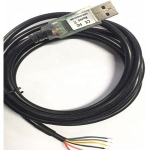 6pin 3.3 5V Ftdi USB-RS232-WE-1800-BT-5.0 Kabel, Usb Naar RS232 Seriële, 1.8M, Draad End