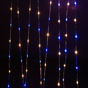 1000 LEDs Blauw Warm Wit Fairy string Lights Wateproof Adapter voor Boom Outdoor Kerstvakantie Wedding Tuin Decoratie