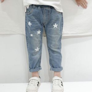 Peuter Jongens Jeans Herfst Print Sterren Jongen Kleding Denim Broek Elastische Taille Kinderen Broek Kinderen Meisjes Jeans