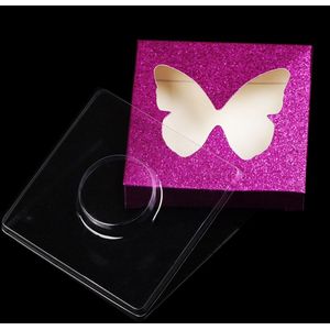 50 Sets/pak Vierkante Glitter Papier Doos Verpakking Wimper Case Draagbare Opslag Make Lege Met Lade Valse Uitgeholde Cosmetica